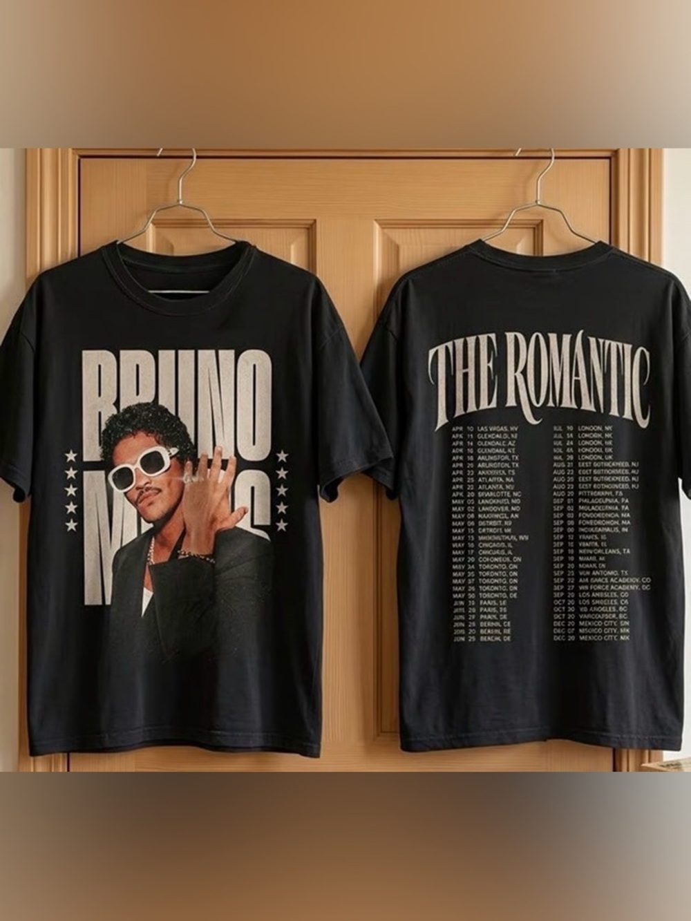 Bruno Mars The Romantic Tour 2026 T-Shirt, Music Concert Graphic T-Shirt
